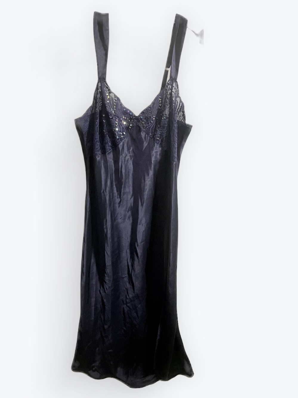 Vintage Victoria’s Secret Satin Lace Nightgown Slip Dress AdjustableStraps Large